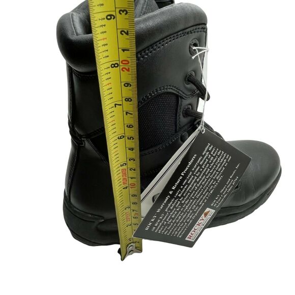 Rocky Combat Boots Mens 2065 Black Leather Lace Up Round Toe Mid Calf Size 7W main image 7